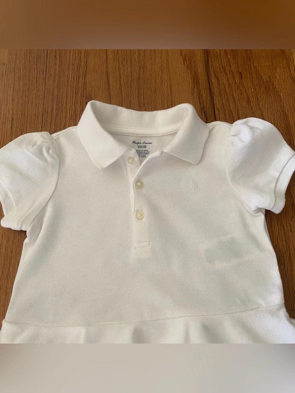 Ralph Lauren White Polo Peplum Bubble Romper